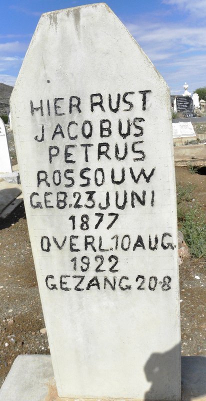 ROSSOUW Jacobus Petrus 1877-1922