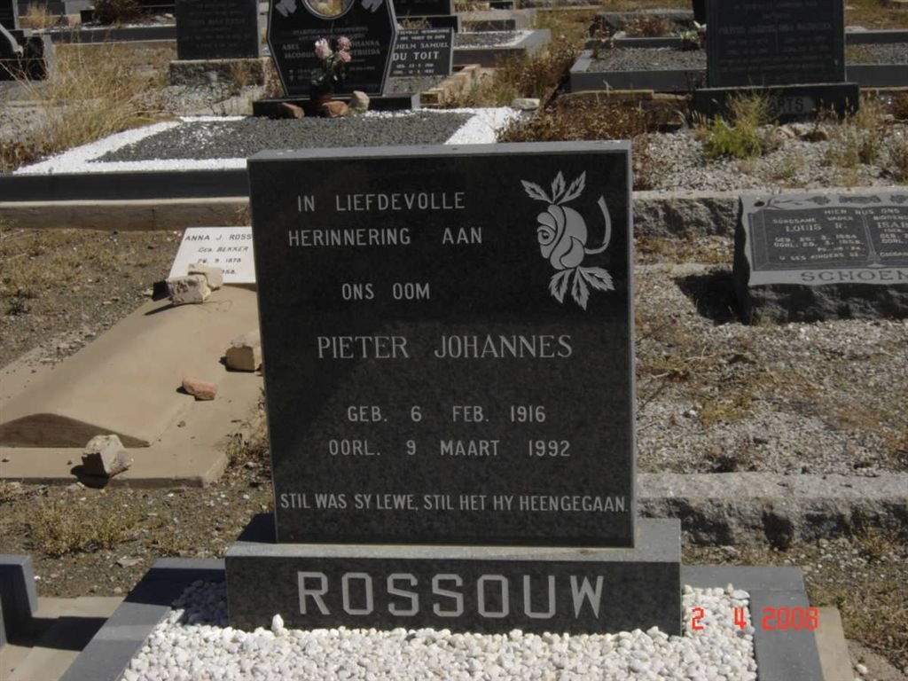 ROSSOUW Pieter Johannes 1916-1992