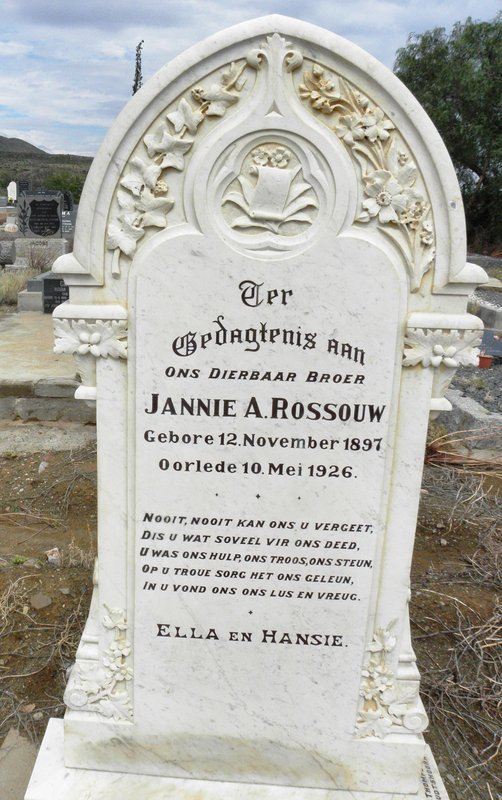 ROSSOUW Jannie A. 1897-1926
