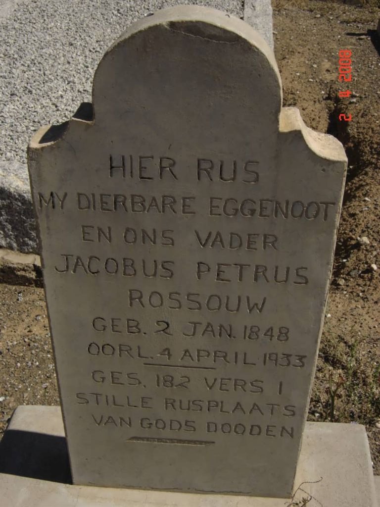 ROSSOUW Jacobus Petrus 1848-1933