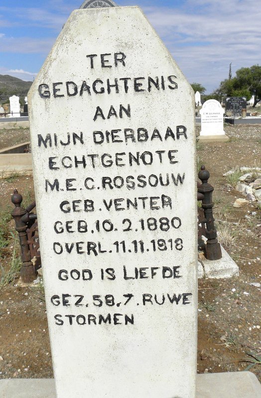 ROSSOUW M.E.C. nee VENTER 1880-1918