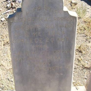 ROSSOUW Elizabeth J.C. nee BOTHMA 1864-1944