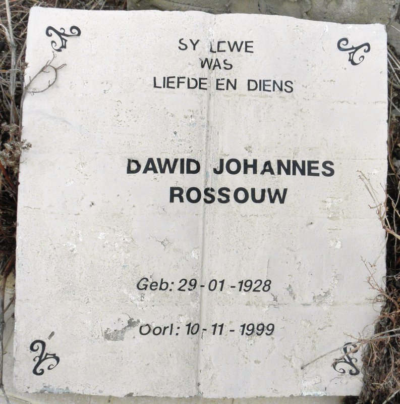 ROSSOUW Dawid Johannes 1928-1999