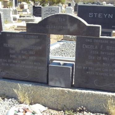 ROSSOUW Hendrik W. 1867-1943 &amp; Engela F. SNYDERS 1870-1962