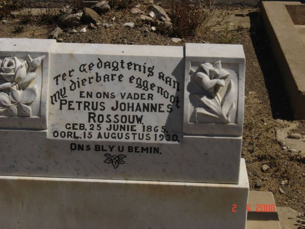 ROSSOUW Petrus Johannes 1865-1930