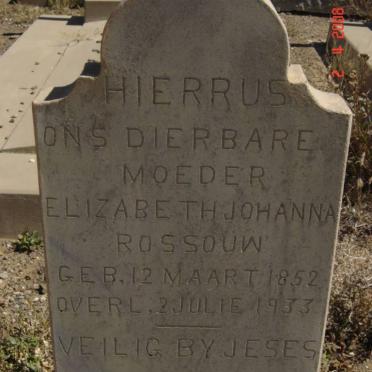 ROSSOUW Elizabeth Johanna 1852-1933