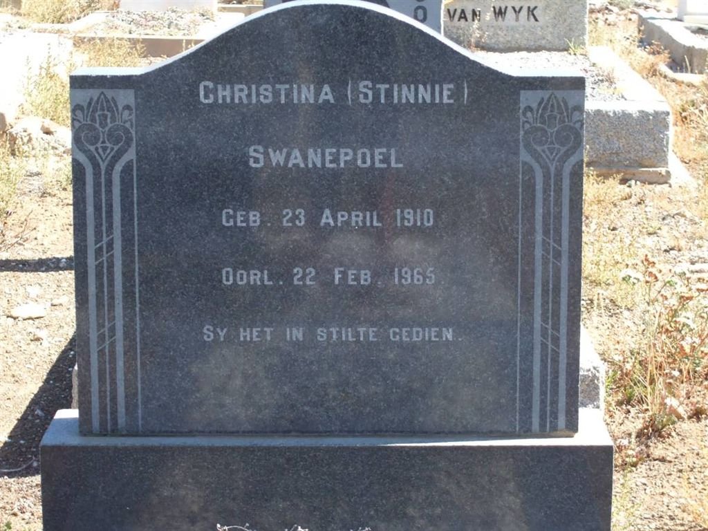 SWANEPOEL Christina 1910-1965