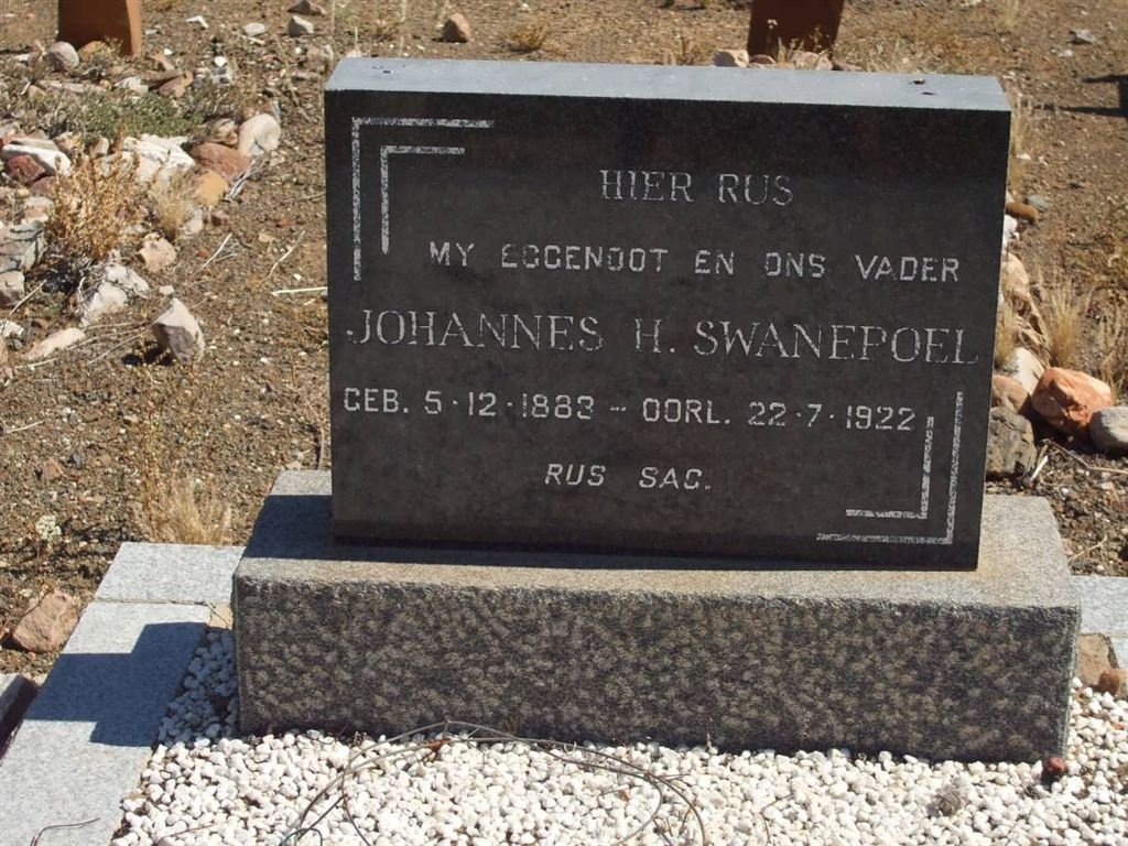 SWANEPOEL Johannes H. 1883-1922