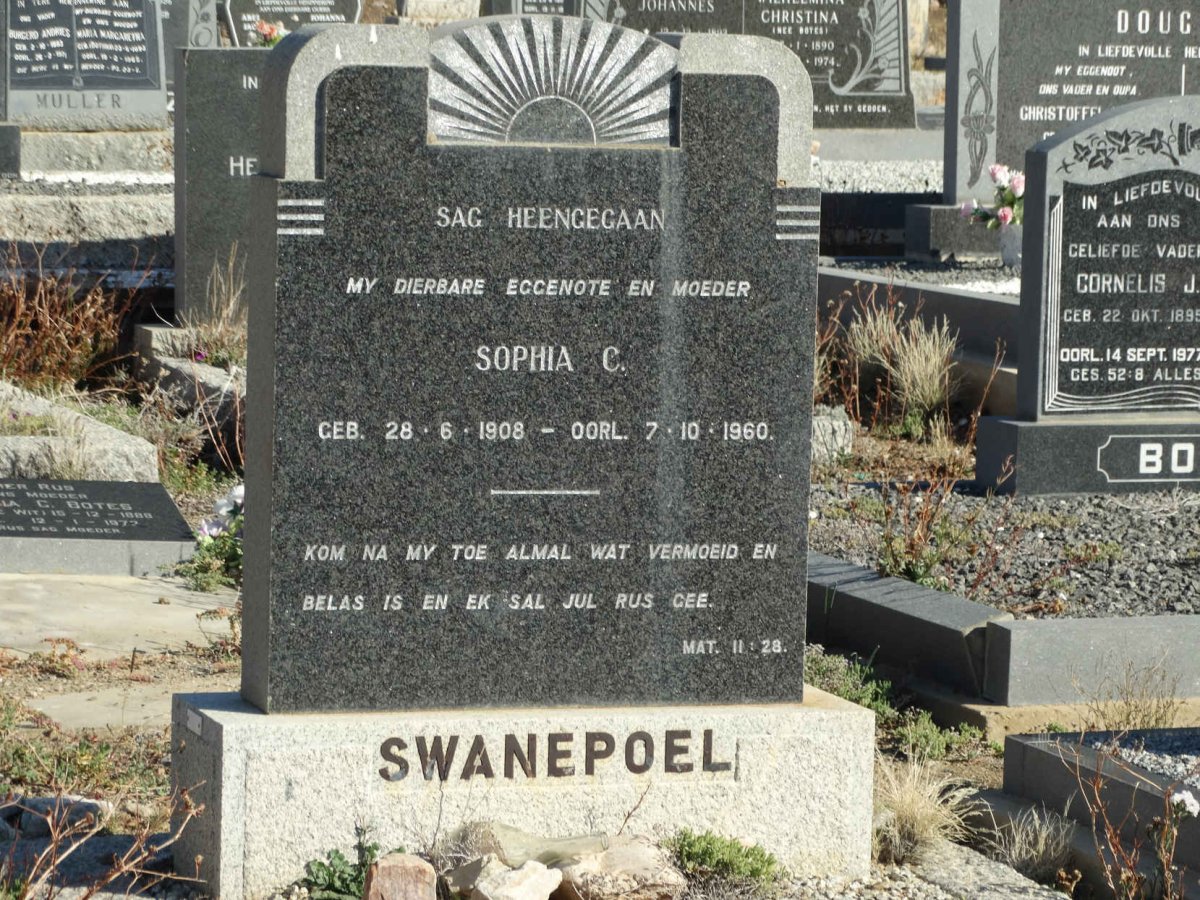 SWANEPOEL Sophia C. 1908-1960