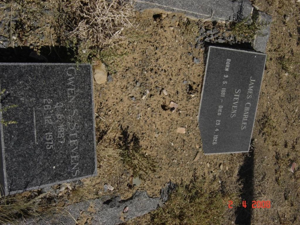 STEVENS James Charles 1881-1926 &amp; Gwen S. 1887-1975