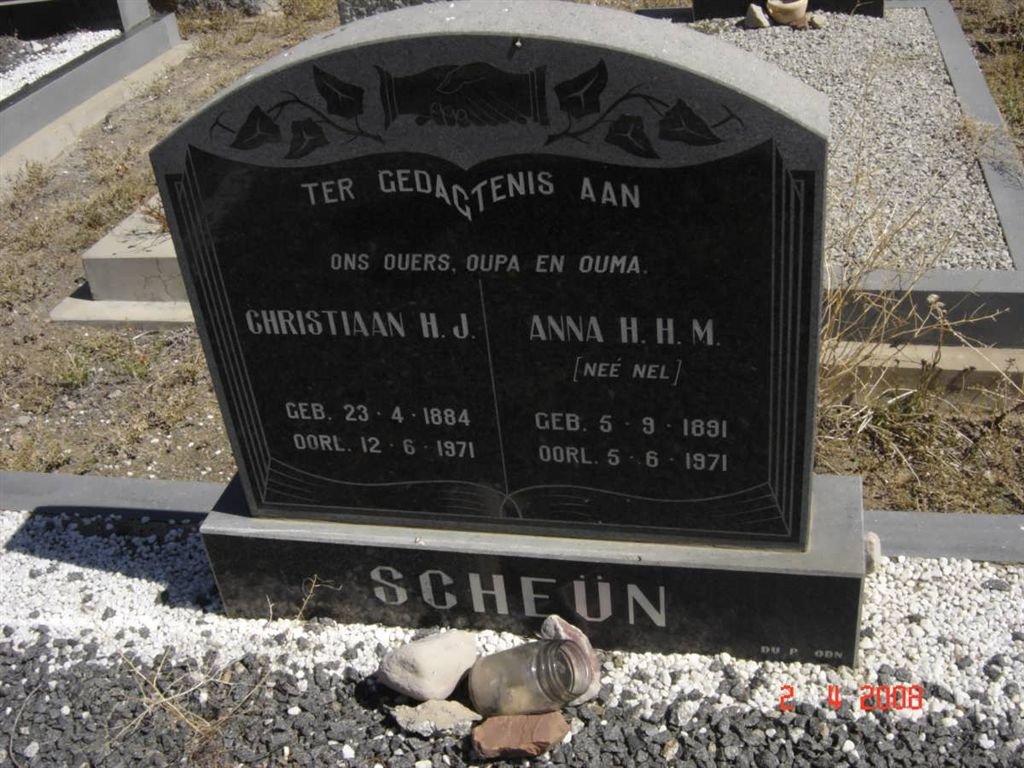 SCHEUN Christiaan H.J. 1884-1971 &amp; Anna H.H.M. NEL 1891-1971
