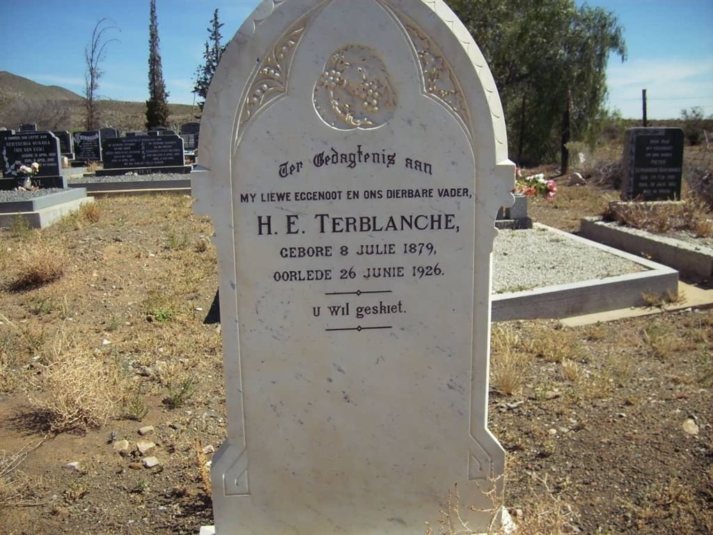TERBLANCHE H.E. 1879-1926