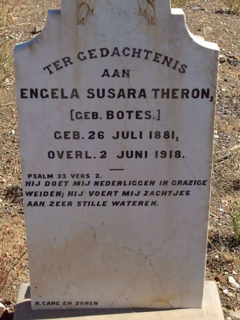 THERON Engela Susara nee BOTES 1881-1918