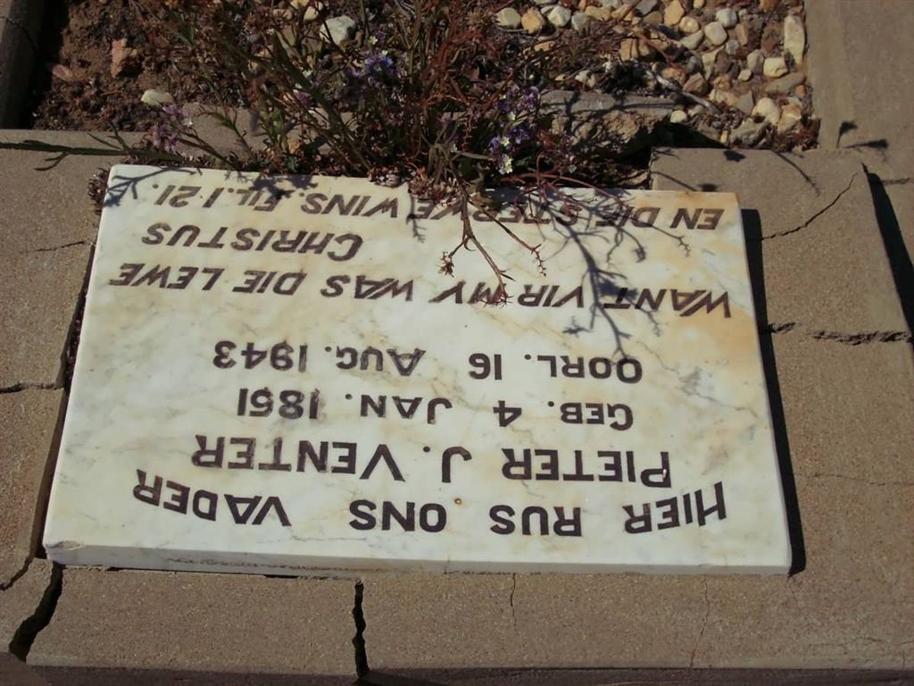 VENTER Pieter J. 1851-1943