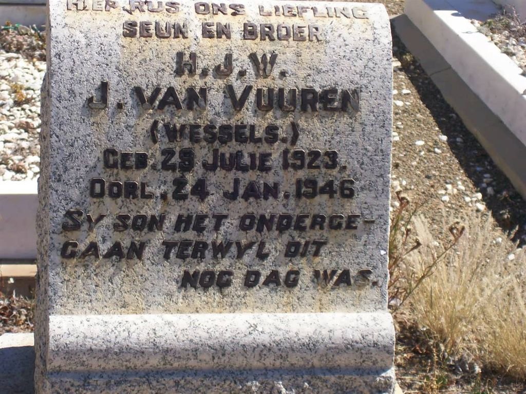 VUUREN H.J.W.J. van, 1923-1946