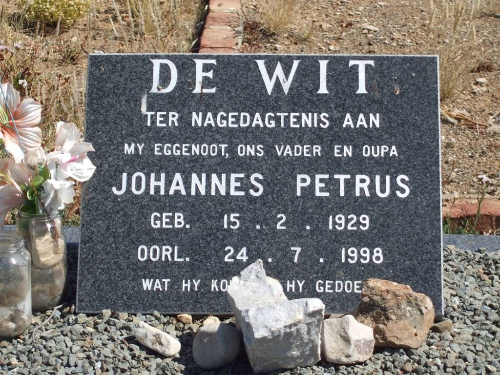 WIT Johannes Petrus, de 1929-1998