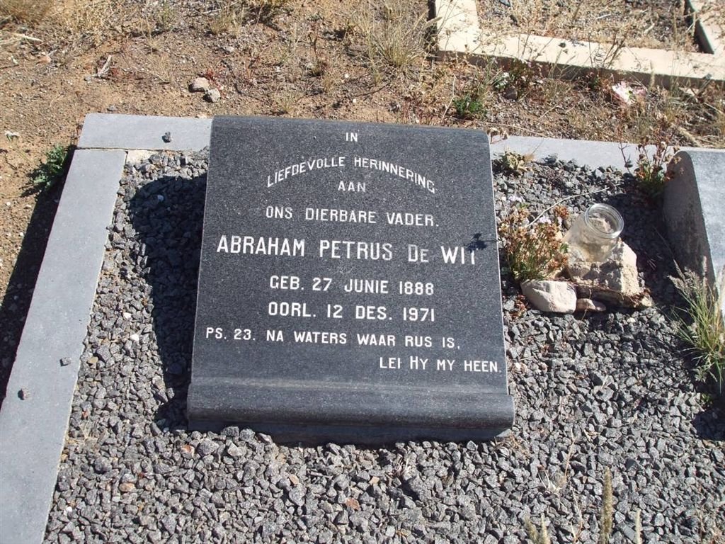 WIT Abraham Petrus, de 1888-1971