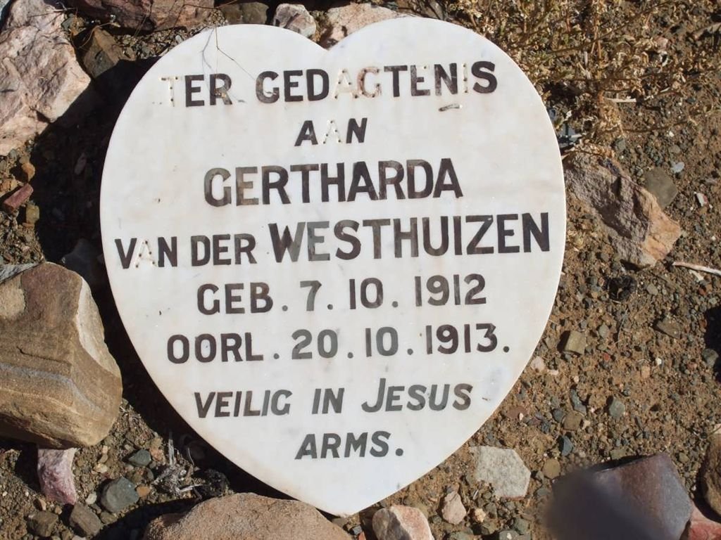 WESTHUIZEN Gertharda, van der 1912-1913