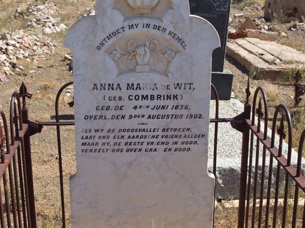WIT Anna Maria, de nee COMBRINK 1836-1902