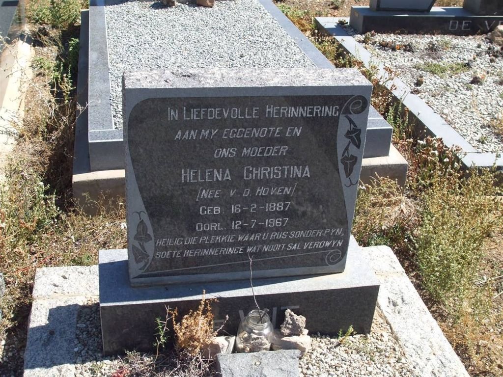 WIT Helena Christina, de nee V.D. HOVEN 1887-1967