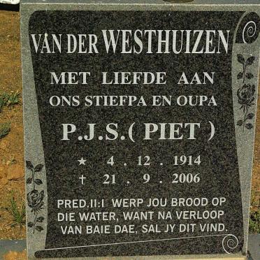 WESTHUIZEN P.J.S., van der 1914-2006