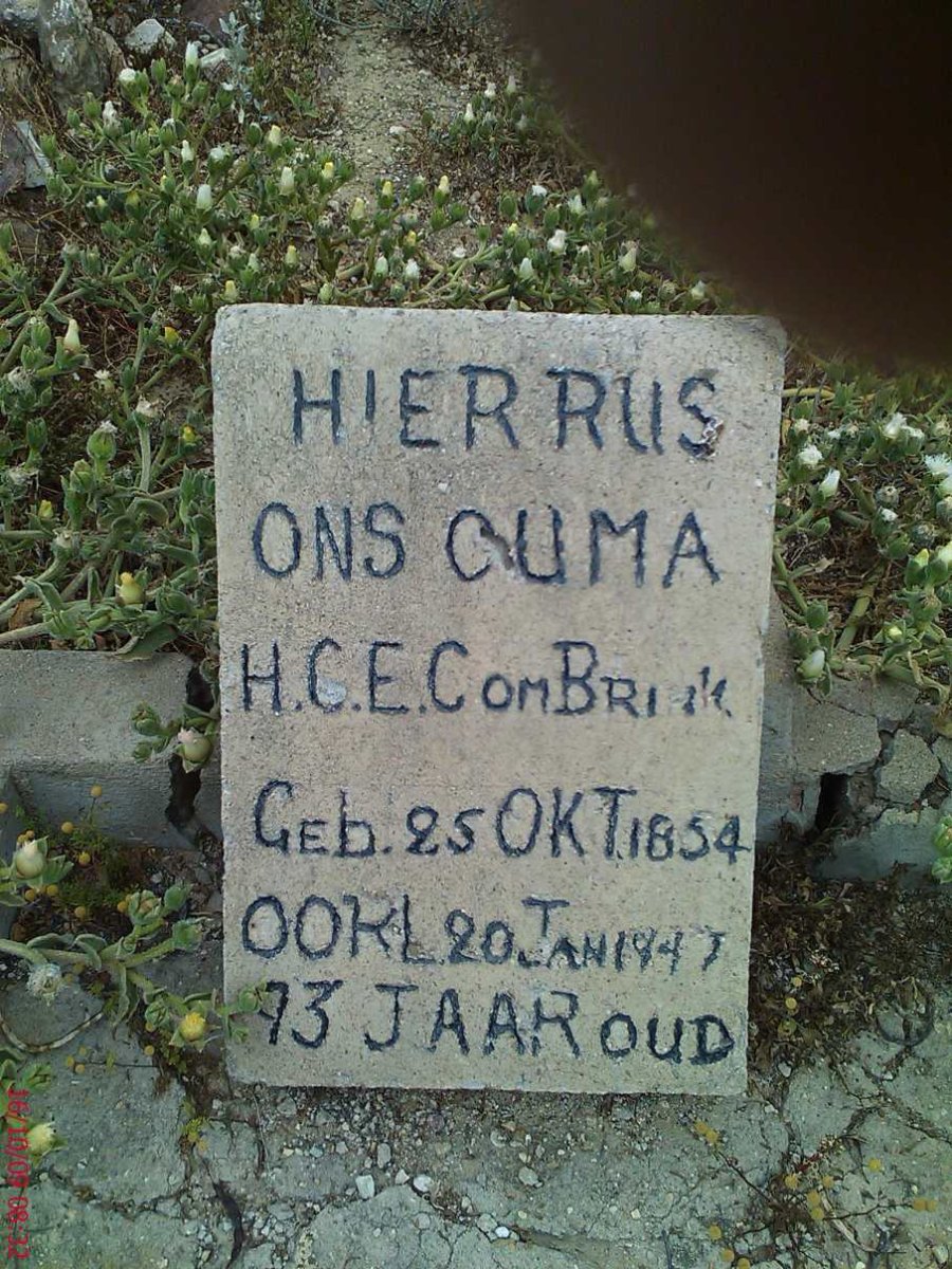 COMBRINK H.C.E. 1854-1947
