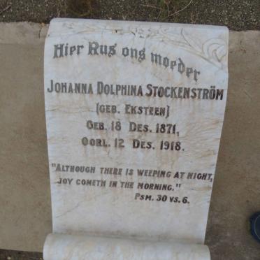 STOCKENSTROM Johanna Dolphina nee EKSTEEN 1871-1918