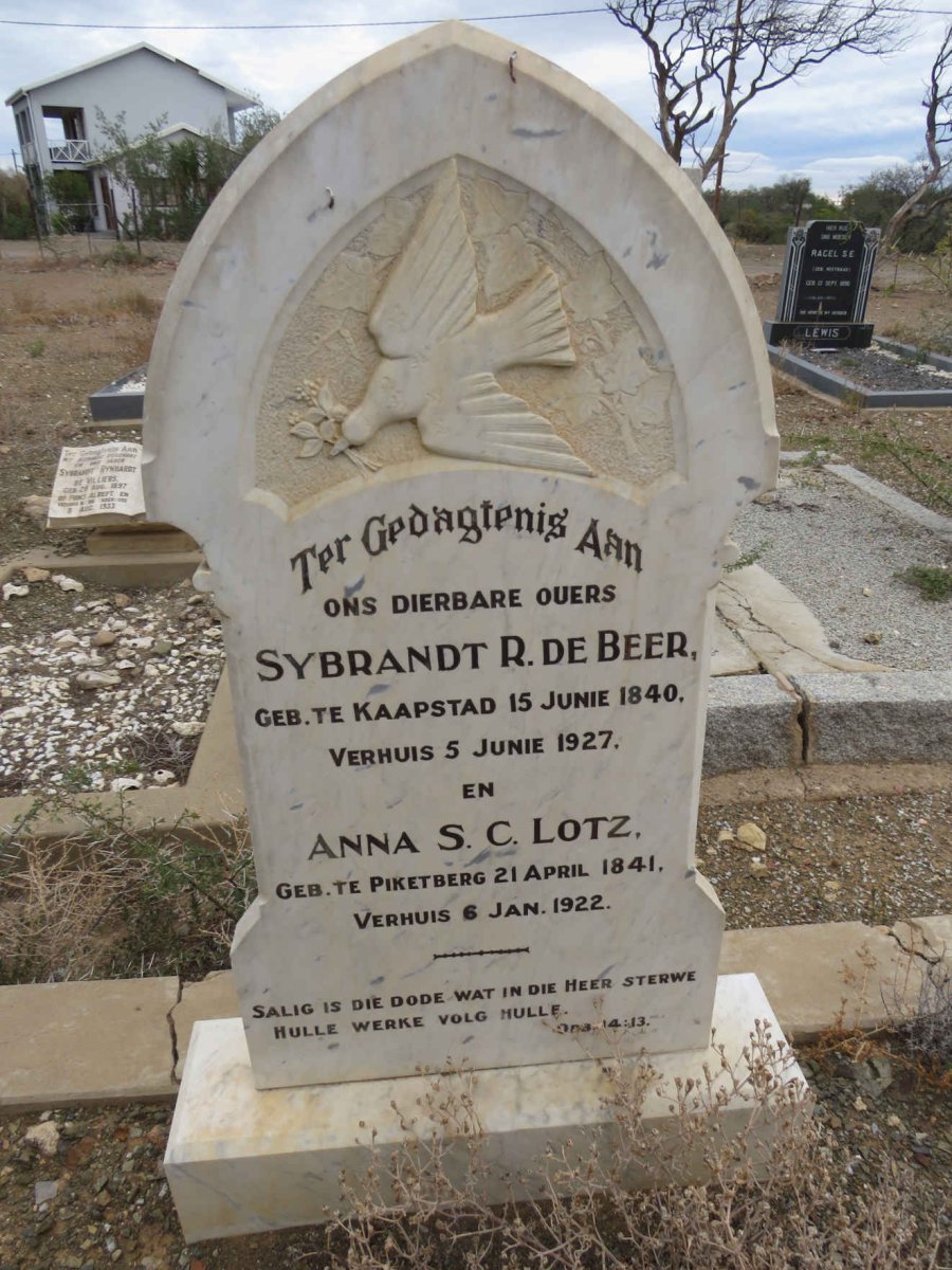 BEER Sybrandt R., de 1840-1927 &amp; Anna S.C. LOTZ 1841-1922