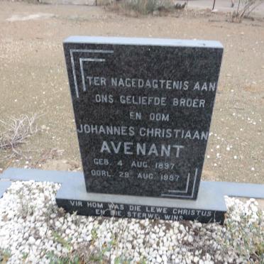 AVENANT Johannes Christiaan 1897-1987