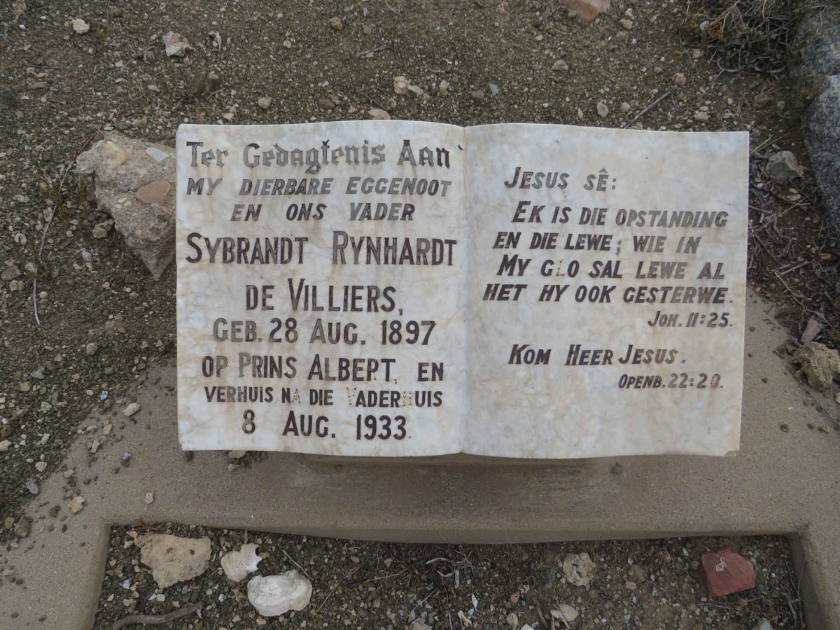 VILLIERS Sybrandt Rynhardt, de 1897-1933