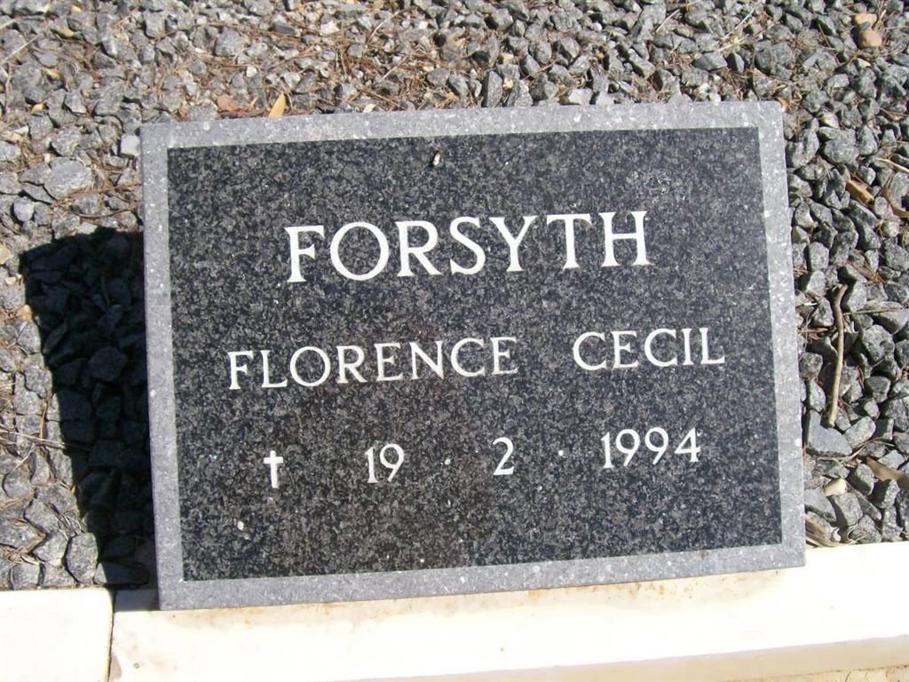 FORSYTH Florence Cecil -1994