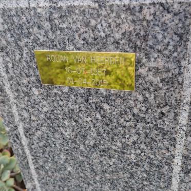 HEERDEN Rouan, van 1957-2015