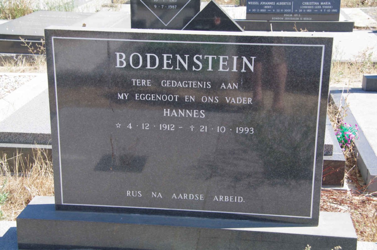 BODENSTEIN Hannes 1912-1993