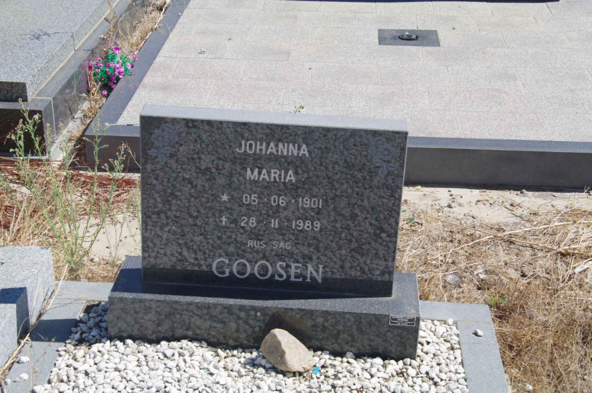 GOOSEN Johanna Maria 1901-1989