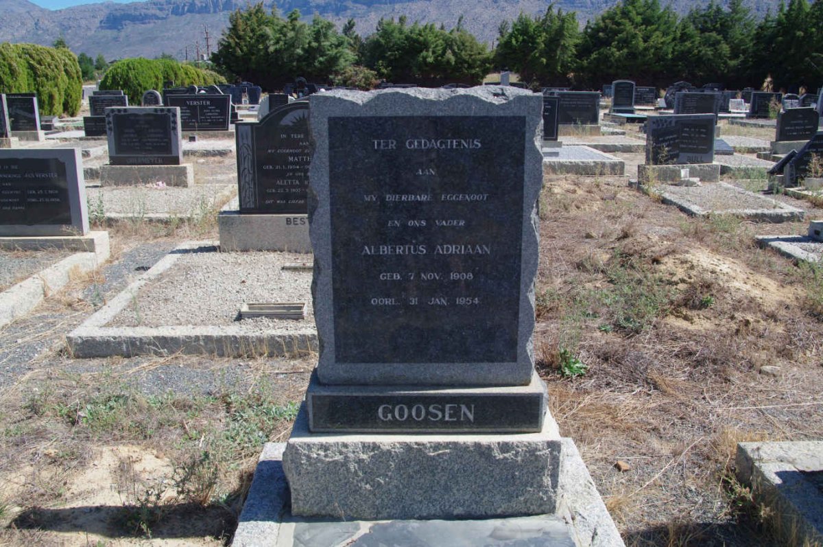 GOOSEN Albertus Adriaan 1908-1954