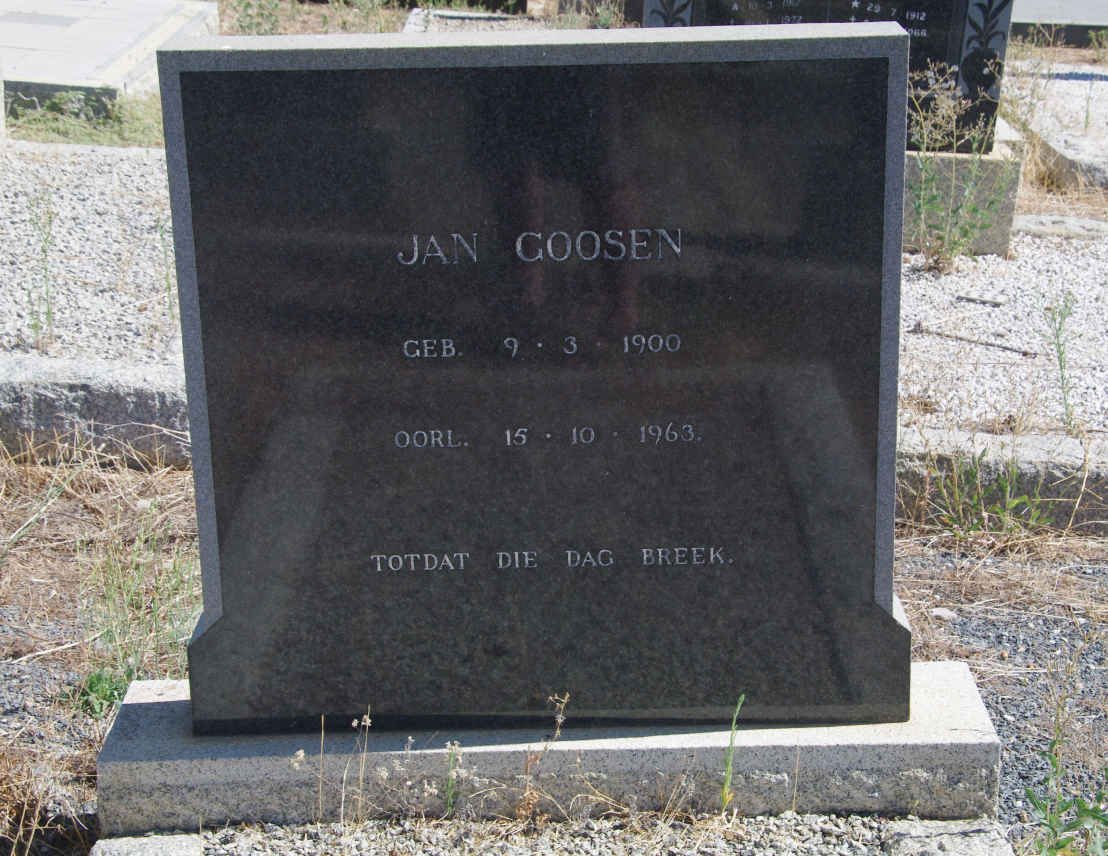 GOOSEN Jan 1900-1963