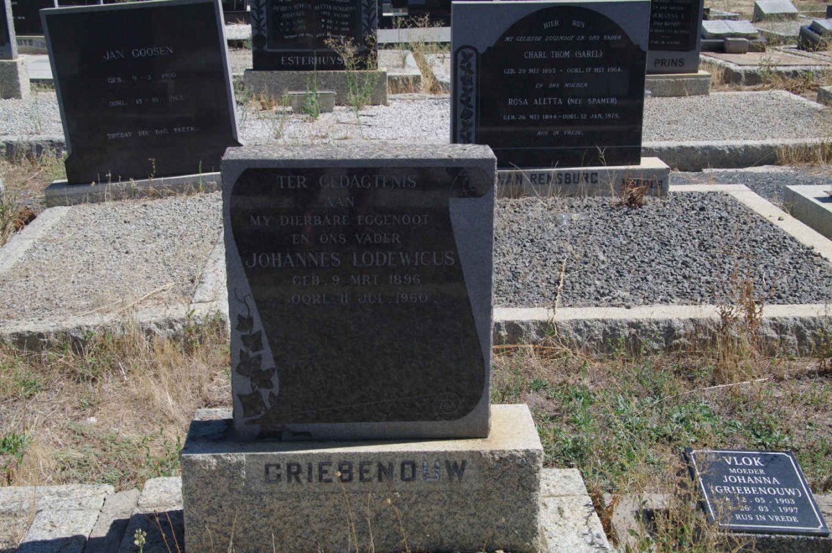 GRIEBENOUW Johannes Lodewicus 1896-1960