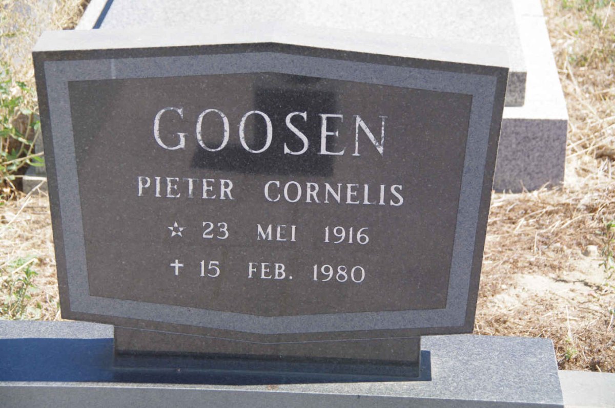 GOOSEN Pieter Cornelis 1916-1980