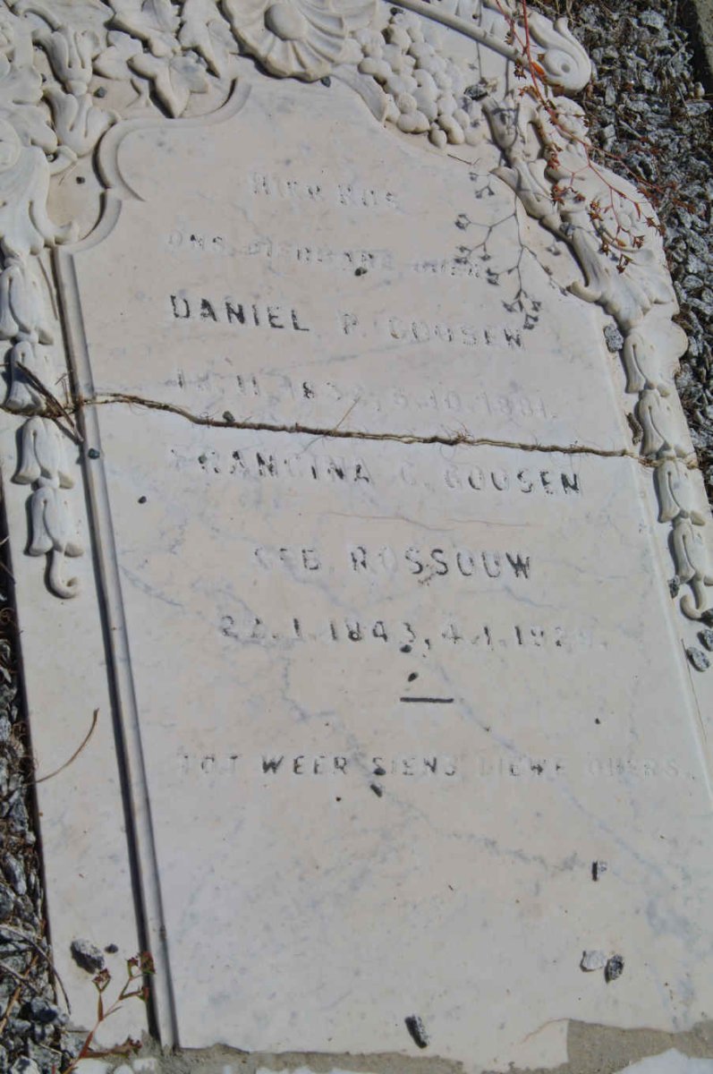 GOOSEN Daniel P. -19?? &amp; Francina ROSSOUW -192?