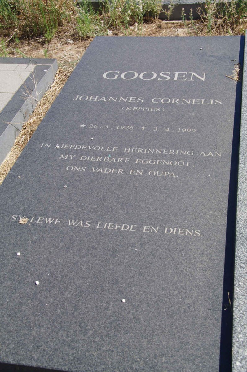 GOOSEN Johannes Cornelis 1926-1999