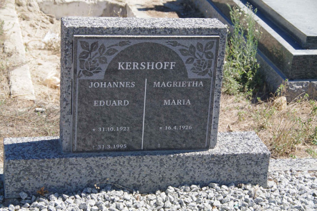 KERSHOFF Johannes Eduard 1923-1995 &amp; Magrietha Maria 1926-