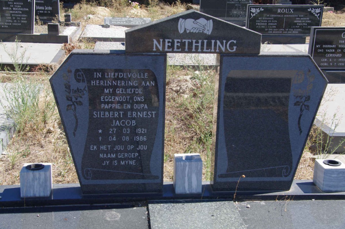 NEETHLING Siebert Ernest Jacob 1921-1986