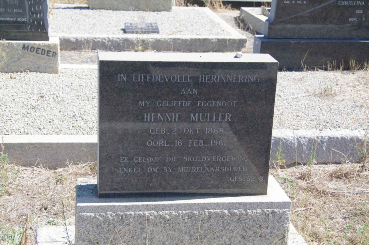 MULLER Hennie 1869-1961
