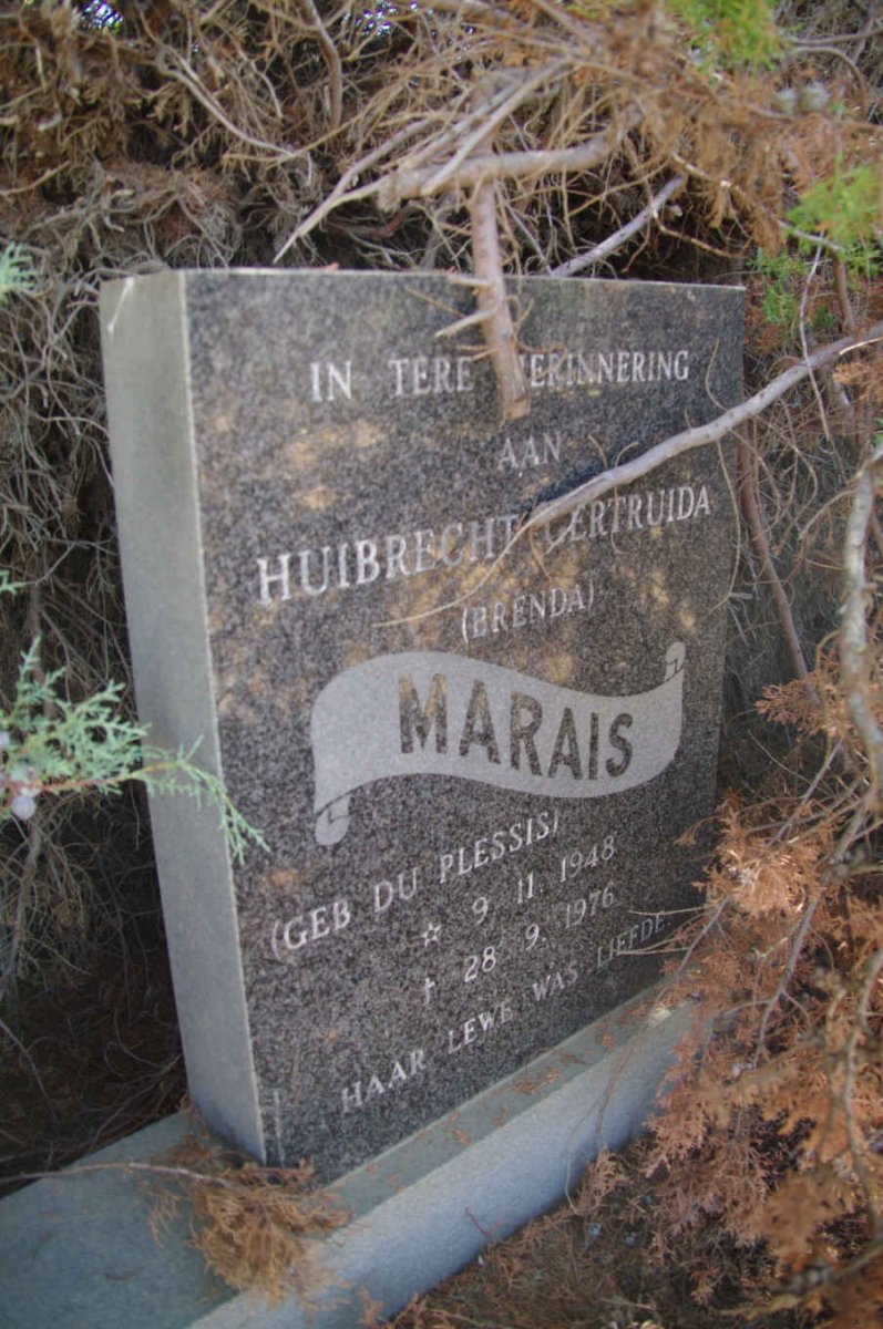MARAIS Huibrecht Gertruida nee du PLESSIS 1948-1976