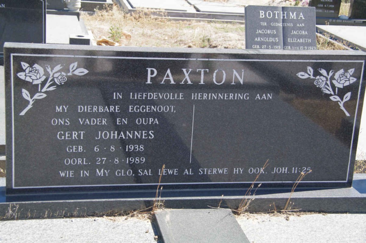 PAXTON Gert Johannes 1938-1989