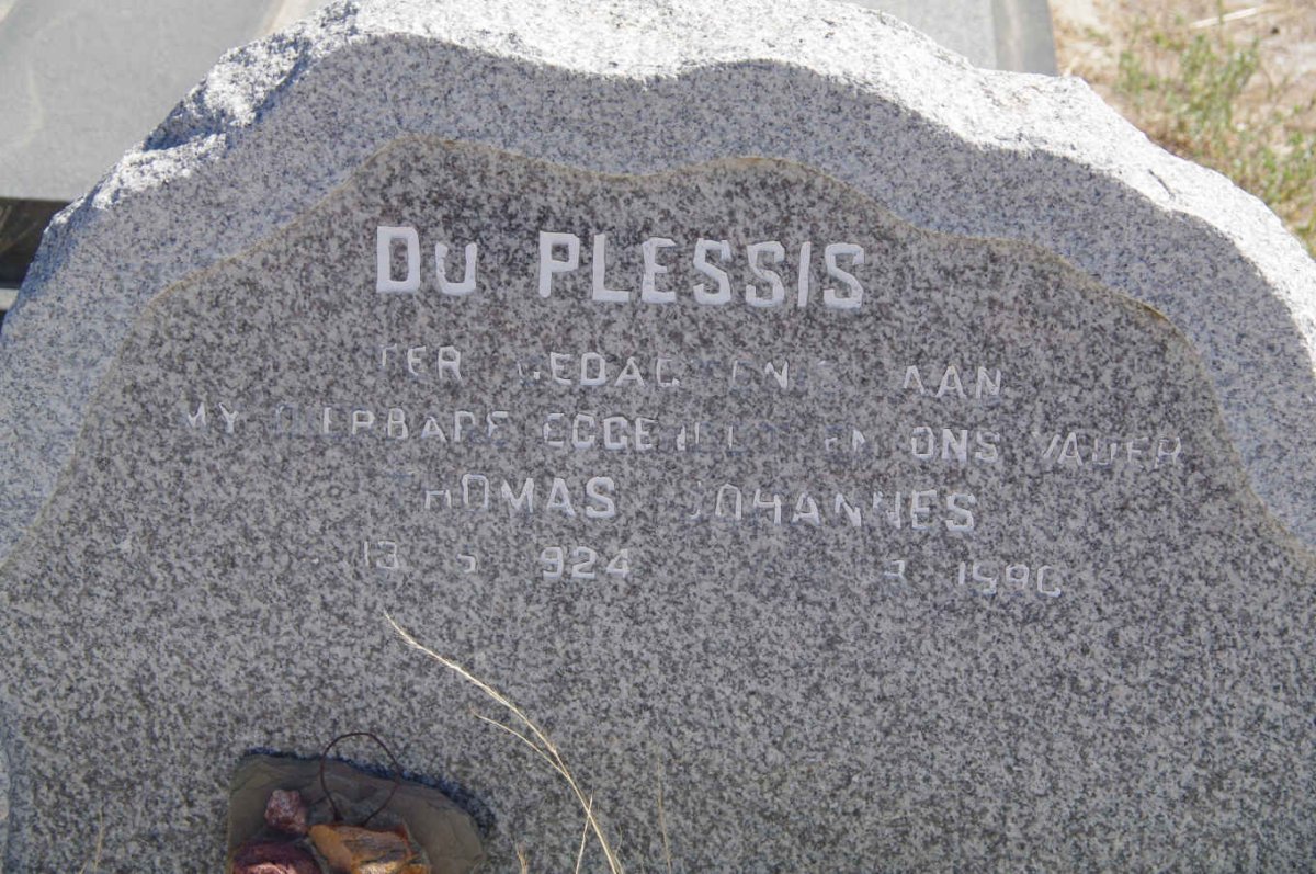 PLESSIS Thomas Johannes, du 1924-199?