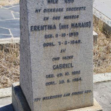 ROUX Gabriel, le 1882-1954 &amp; Erentina MARAIS 1878-1948