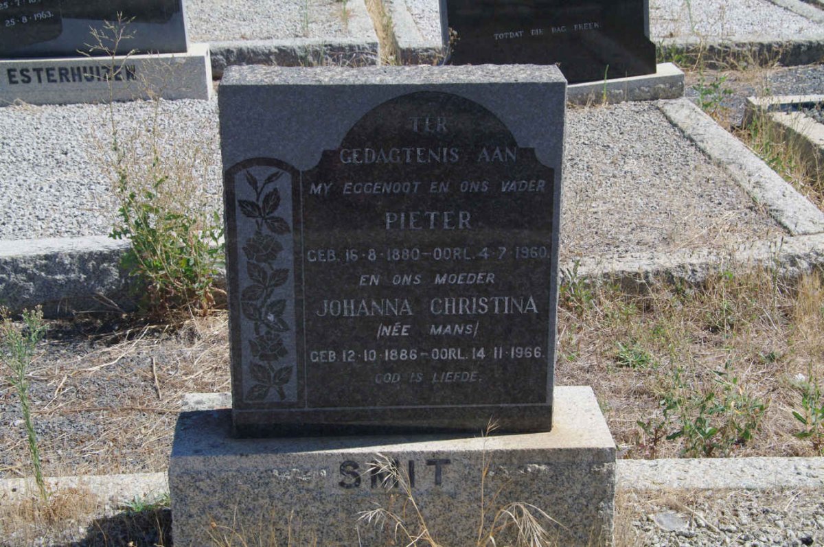 SMIT Pieter 1880-1960 &amp; Johanna Christina MANS 1886-1966