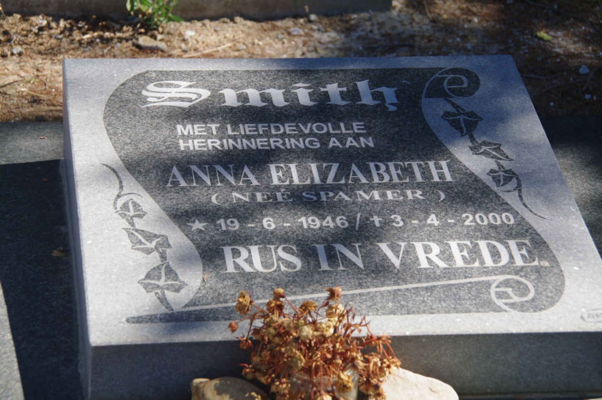SMITH Anna Elizabeth nee SPAMER 1946-2000