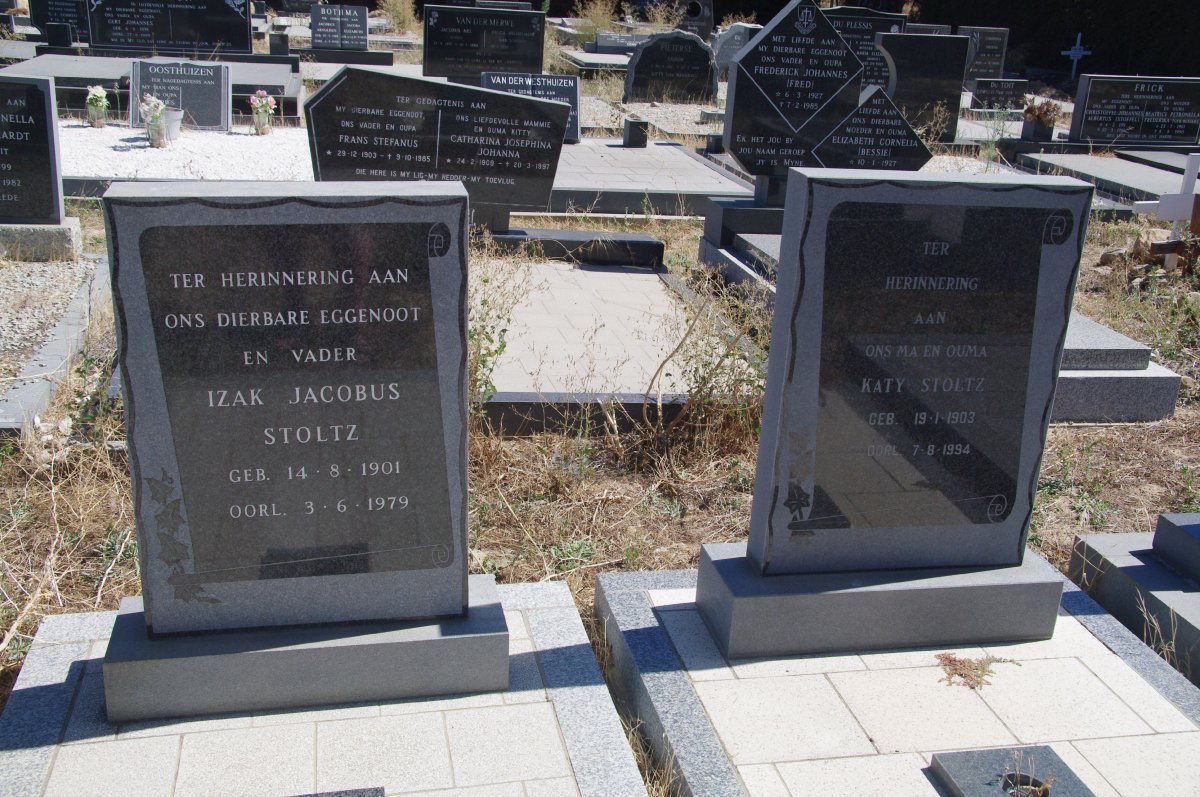 STOLTZ Izak Jacobus 1901-1979 &amp; Katie 1903-1994